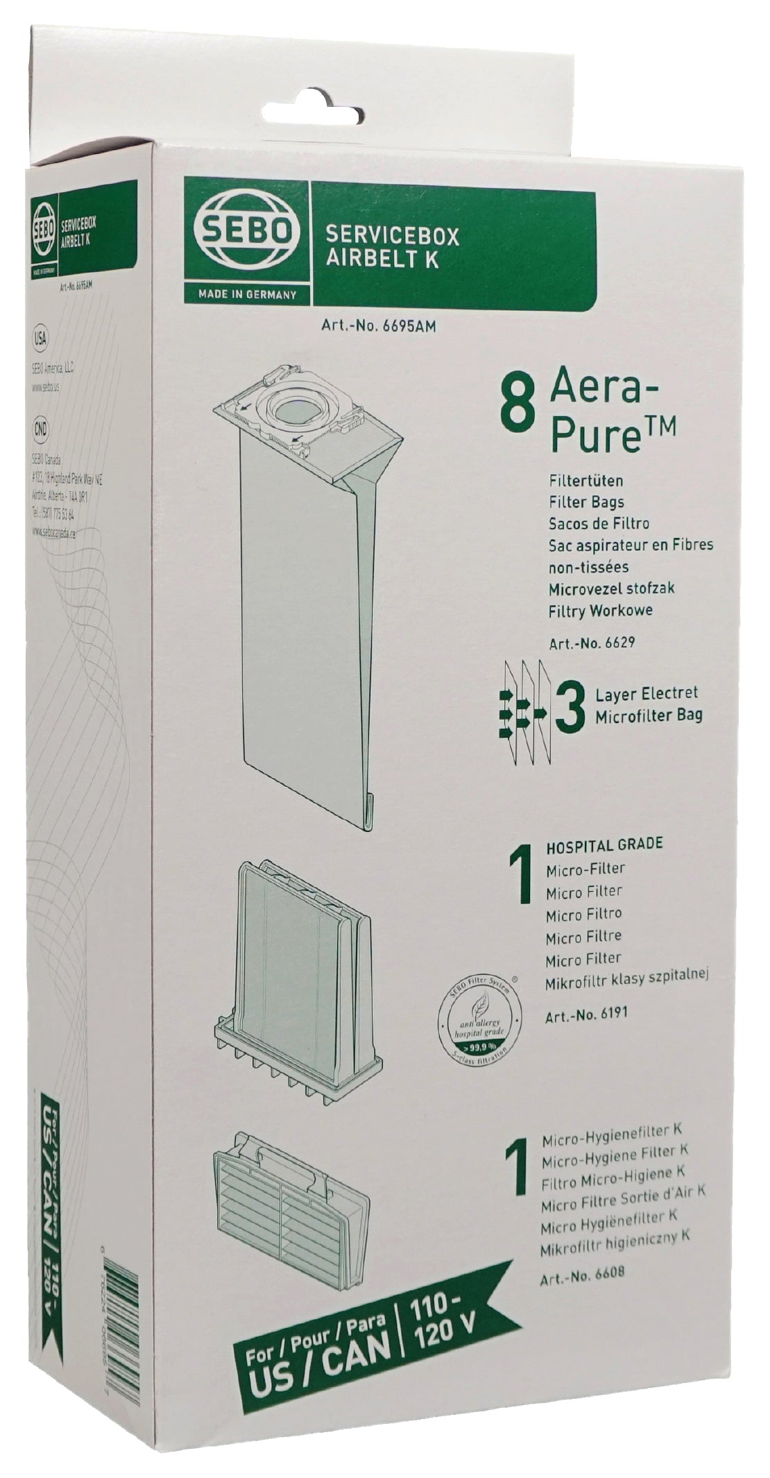 Sebo 6695AM Service Box for K Series Vacuum