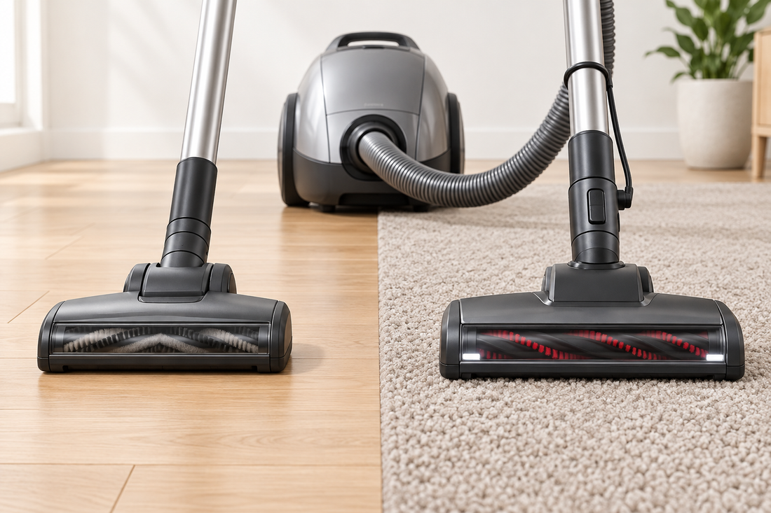 Comparison of an air-driven turbo floorhead and a powered electrobrush