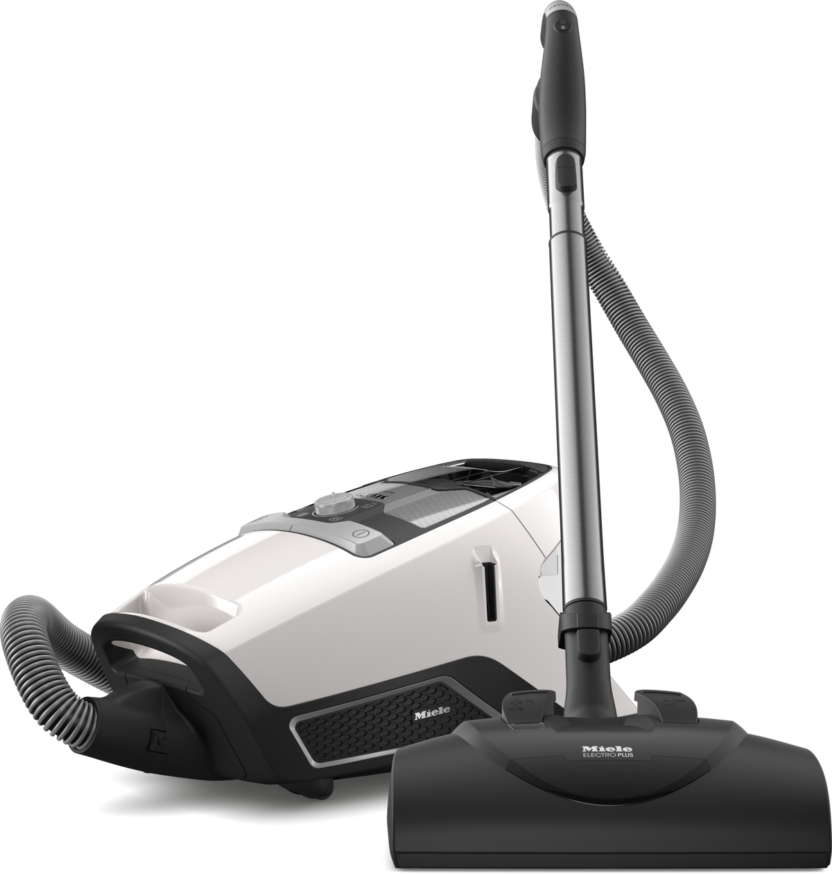Miele Blizzard CX1 Cat & Dog Bagless Canister Vacuum - Lotus White — Silo shot