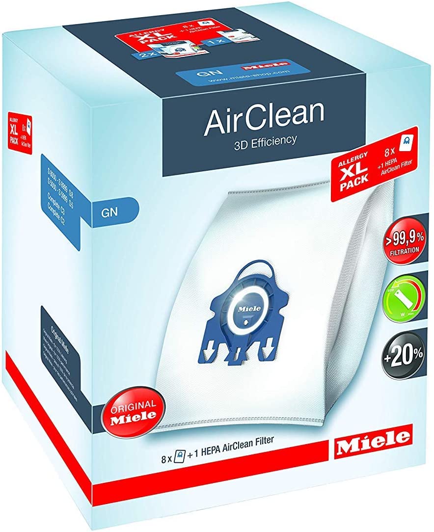 Miele Allergy XL Pack GN (8 Bags, HA50 HEPA Filter)