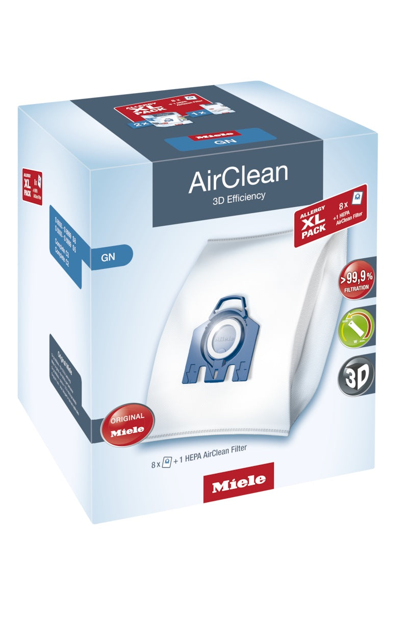Miele Allergy XL Pack GN (8 Bags, HA50 HEPA Filter)